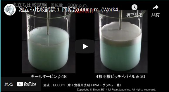 泡立ち比較試験